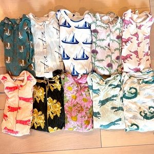 Kate Quinn 10 piece set of footie pajamas